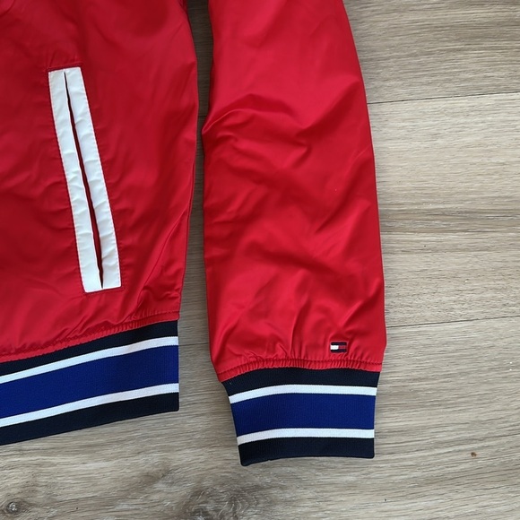 Tommy Hilfiger Red and White Bomber Jacket Tommy Hilfiger
Men's Varsity NWOT - Picture 4 of 6